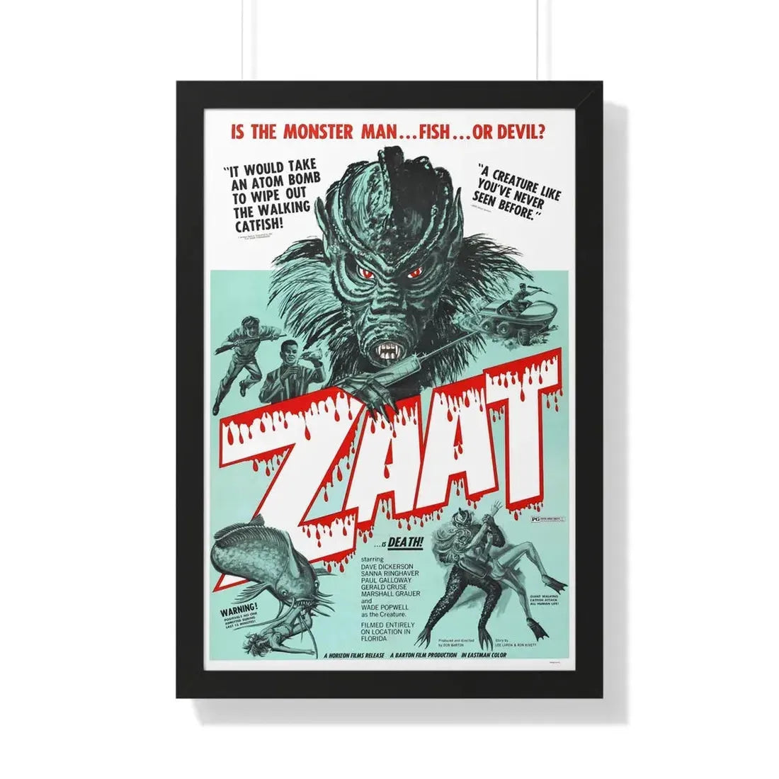 ZAAT 1971 - Framed Movie Poster 20" x 30" Black - The Sticker Space