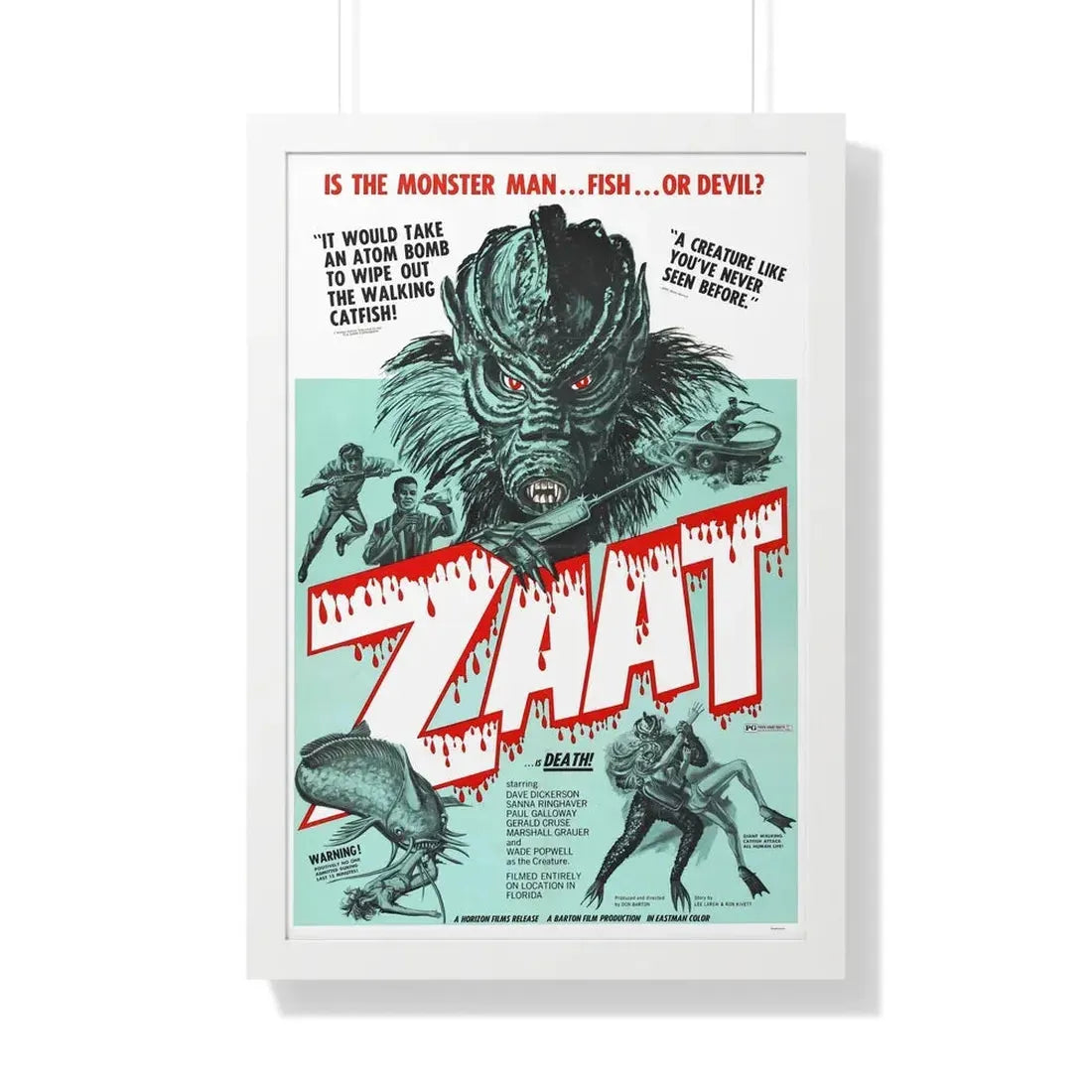 ZAAT 1971 - Framed Movie Poster 20" x 30" White - The Sticker Space