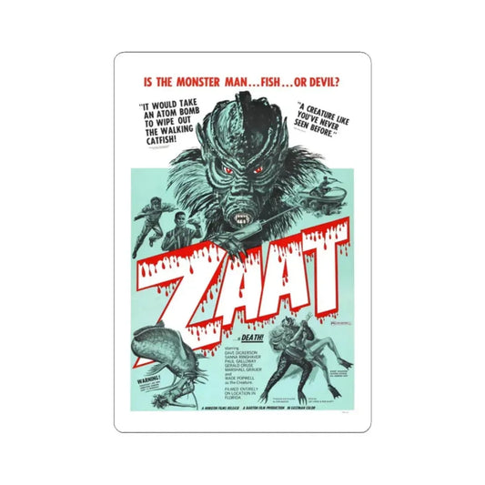 ZAAT 1971 Movie Poster - STICKER Vinyl Kiss-Cut Decal 2 Inch White - The Sticker Space