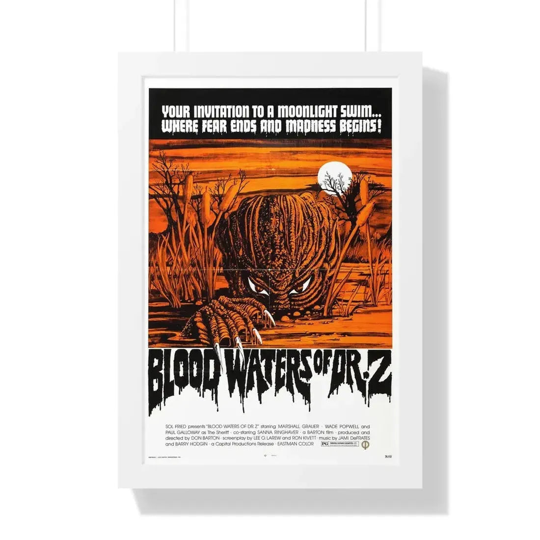 ZAAT (BLOODWATERS OF DR.Z) 1971 - Framed Movie Poster 16″ x 24″ White - The Sticker Space