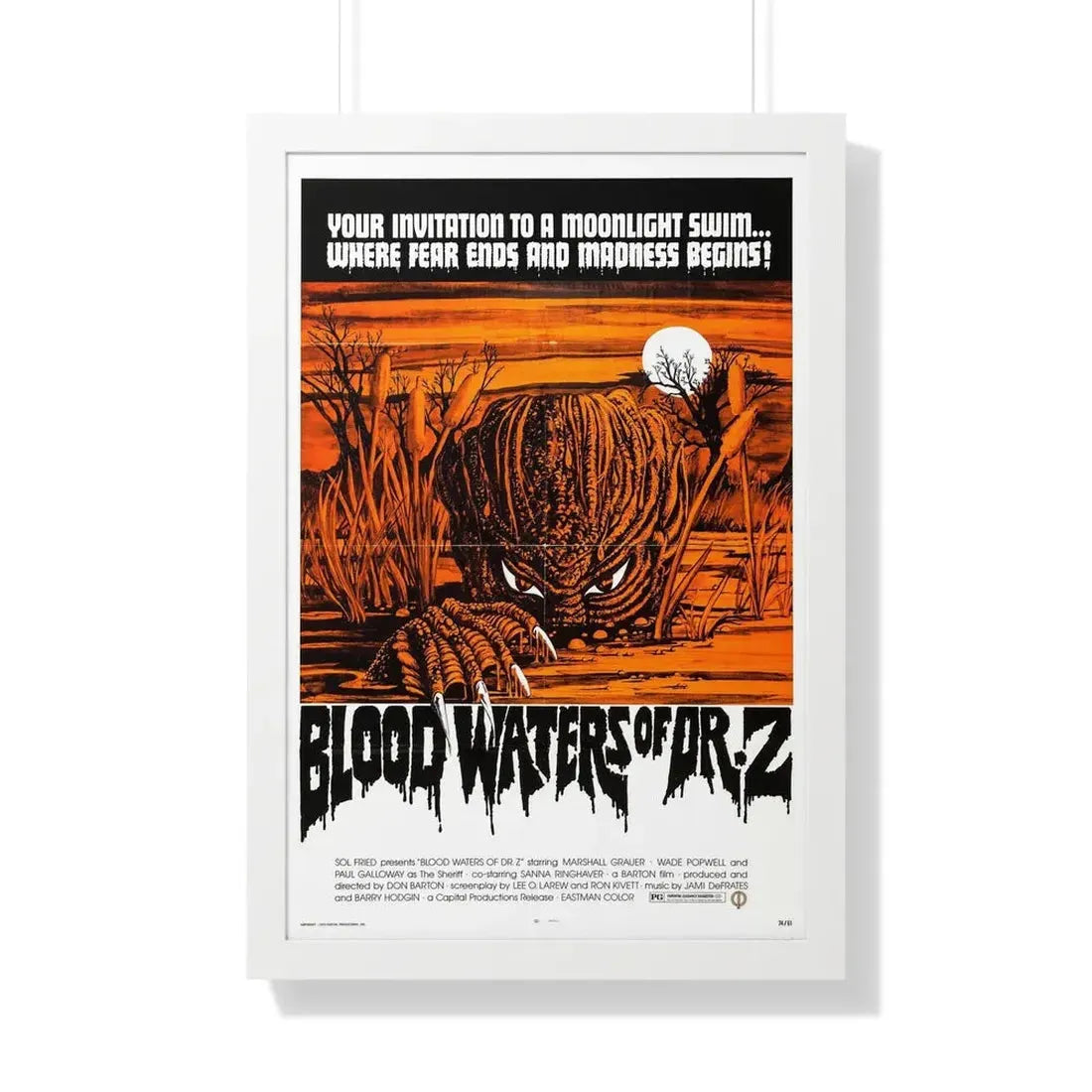 ZAAT (BLOODWATERS OF DR.Z) 1971 - Framed Movie Poster 20" x 30" White - The Sticker Space