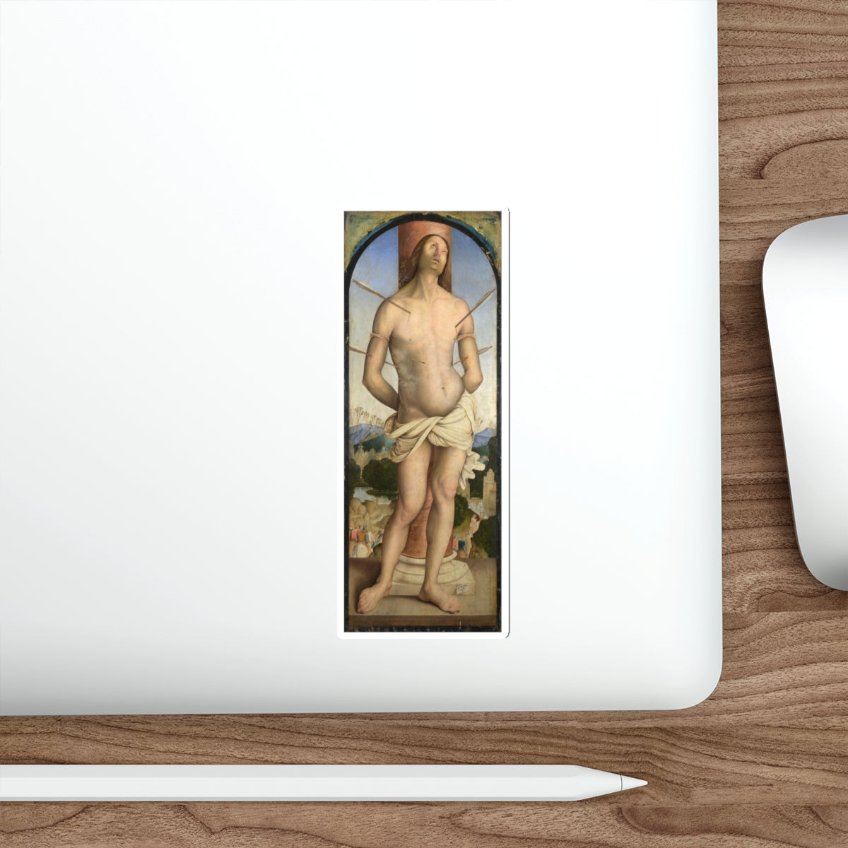 ZAGANELLI, Bernardino di Bosio - Saint Sebastian (Artwork) STICKER Vinyl Die-Cut Decal-The Sticker Space