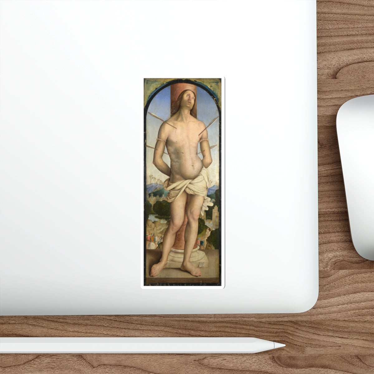 ZAGANELLI, Bernardino di Bosio - Saint Sebastian (Artwork) STICKER Vinyl Die-Cut Decal-The Sticker Space