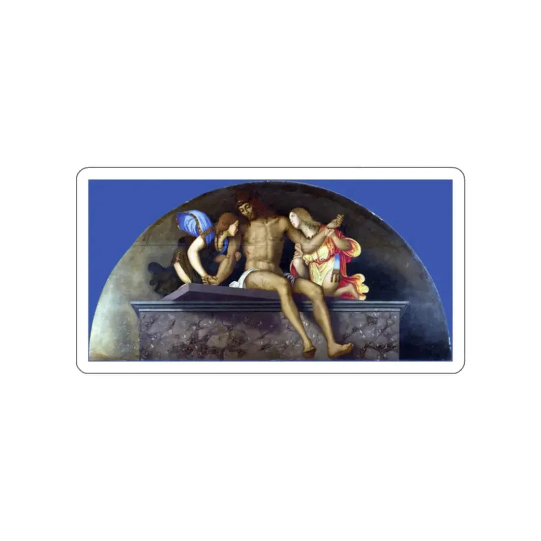 ZAGANELLI, Francesco di - The Dead Christ with Angels (Artwork) STICKER Vinyl Die-Cut Decal White Die-Cut 2 Inch - The Sticker Space