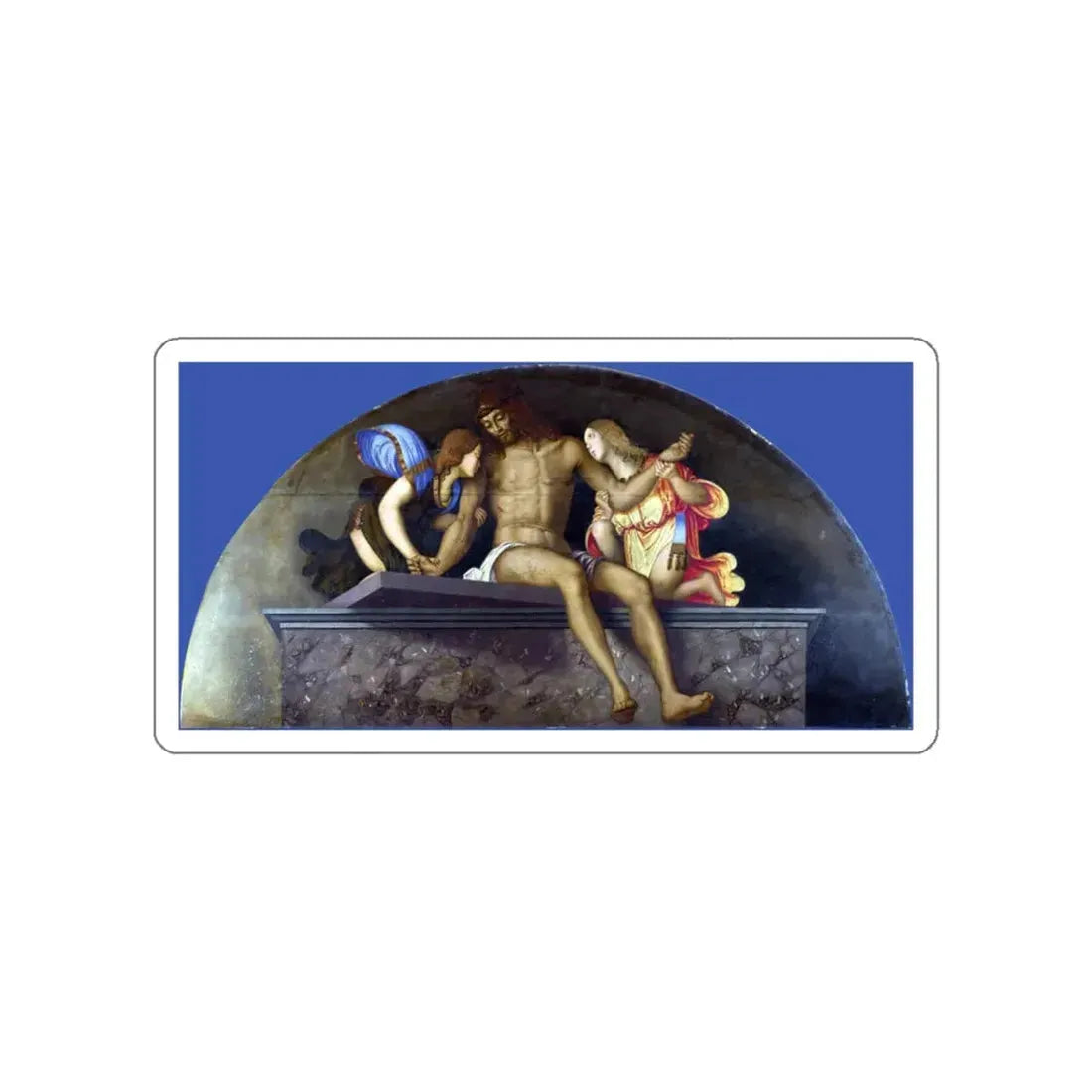 ZAGANELLI, Francesco di - The Dead Christ with Angels (Artwork) STICKER Vinyl Die-Cut Decal White Die-Cut 3 Inch - The Sticker Space