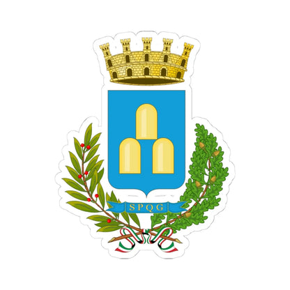 Zagarolo-Stemma (Italy) (Coat of Arms) STICKER Vinyl Kiss-Cut Decal 4 Inch White - The Sticker Space