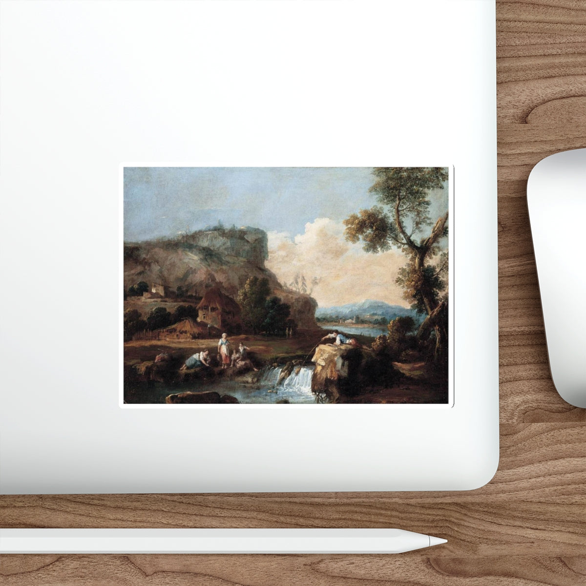 ZAIS, Giuseppe - Pastoral Landscape (Artwork) STICKER Vinyl Die-Cut Decal-The Sticker Space