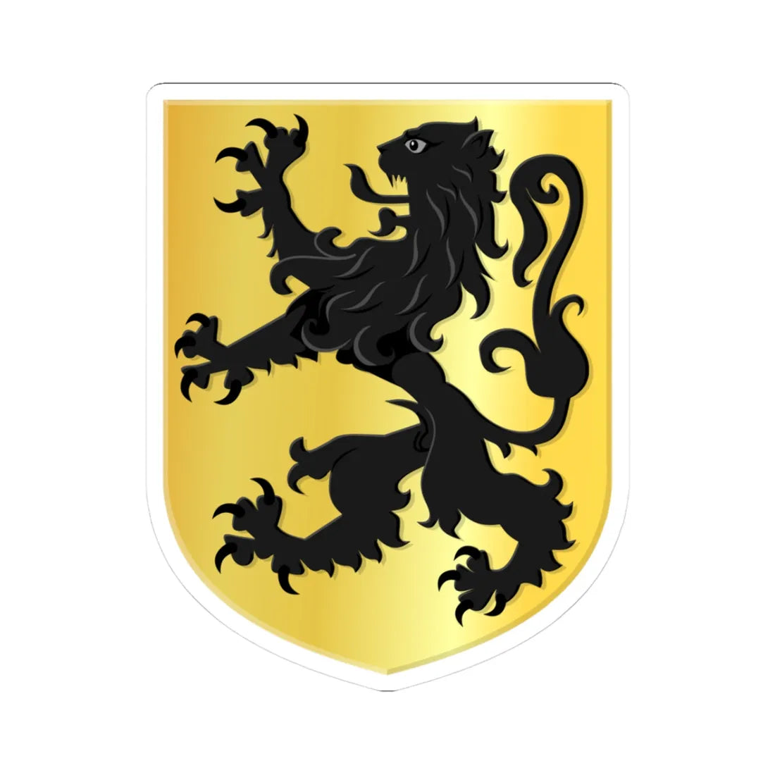 Zalk en Veecaten wapen (Netherlands) (Coat of Arms) STICKER Vinyl Kiss-Cut Decal 3 Inch White - The Sticker Space