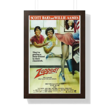 ZAPPED 1982 - Framed Movie Poster 16″ x 24″ Walnut - The Sticker Space