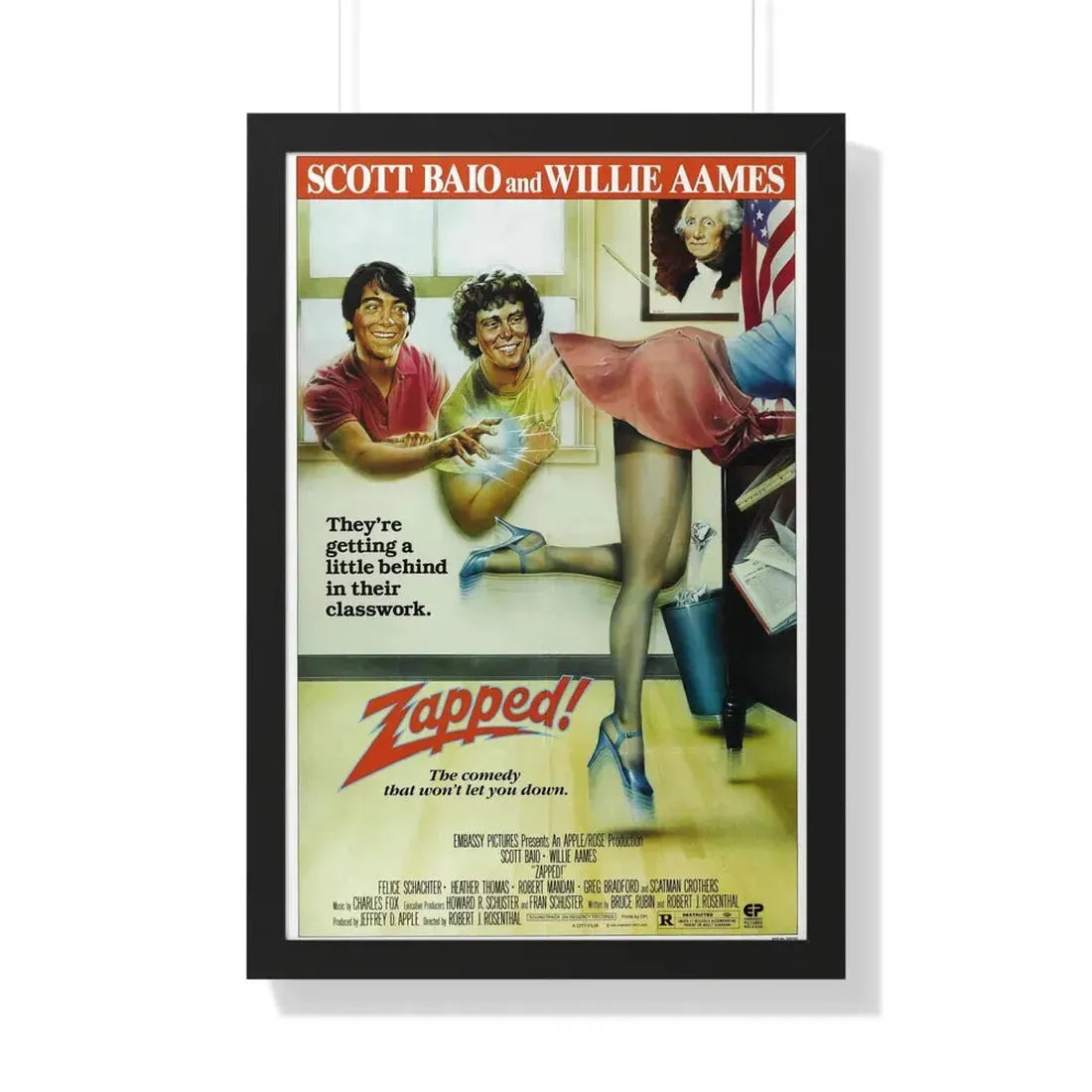 ZAPPED 1982 - Framed Movie Poster 20" x 30" Black - The Sticker Space