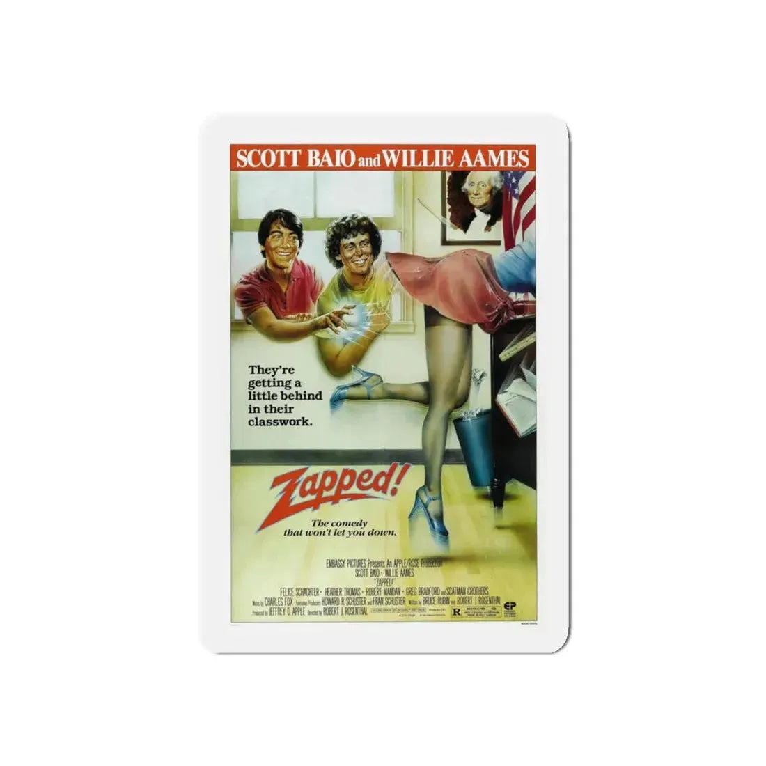 ZAPPED 1982 Movie Poster - Refrigerator Magnet 5 Inch Die-Cut - The Sticker Space
