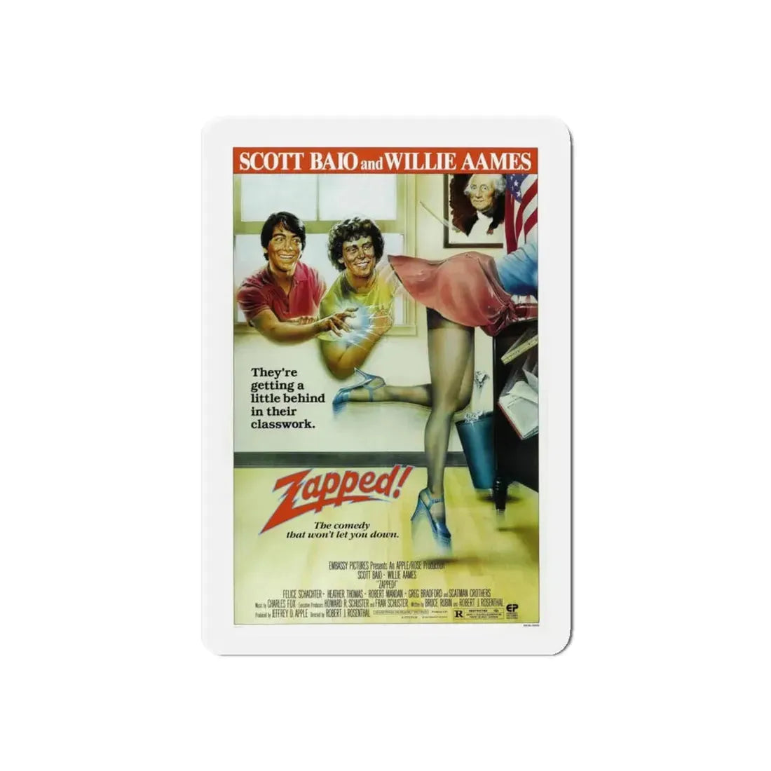 ZAPPED 1982 Movie Poster - Refrigerator Magnet 6 Inch Die-Cut - The Sticker Space