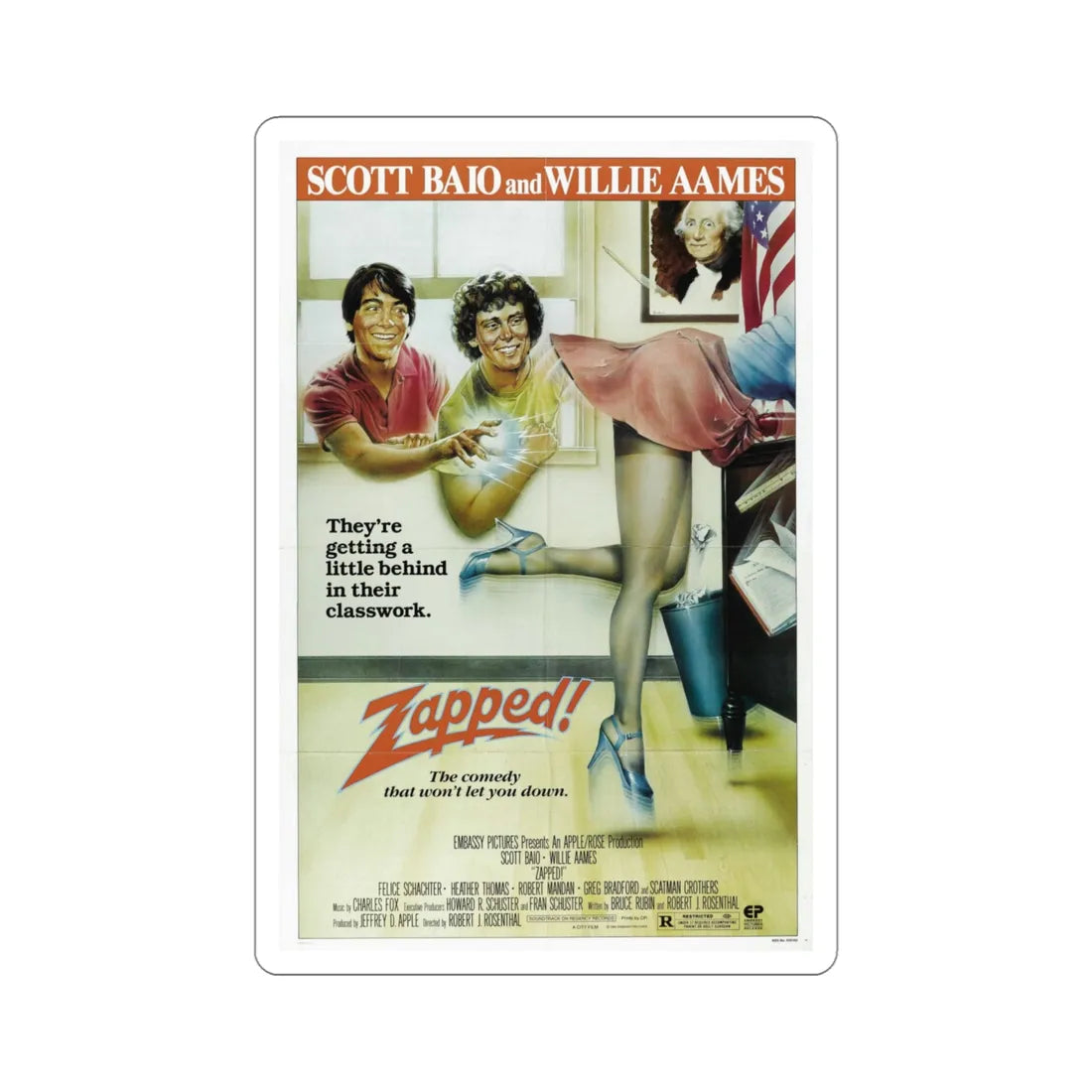 Zapped! 1982 Movie Poster STICKER Vinyl Die-Cut Decal 5 Inch - The Sticker Space