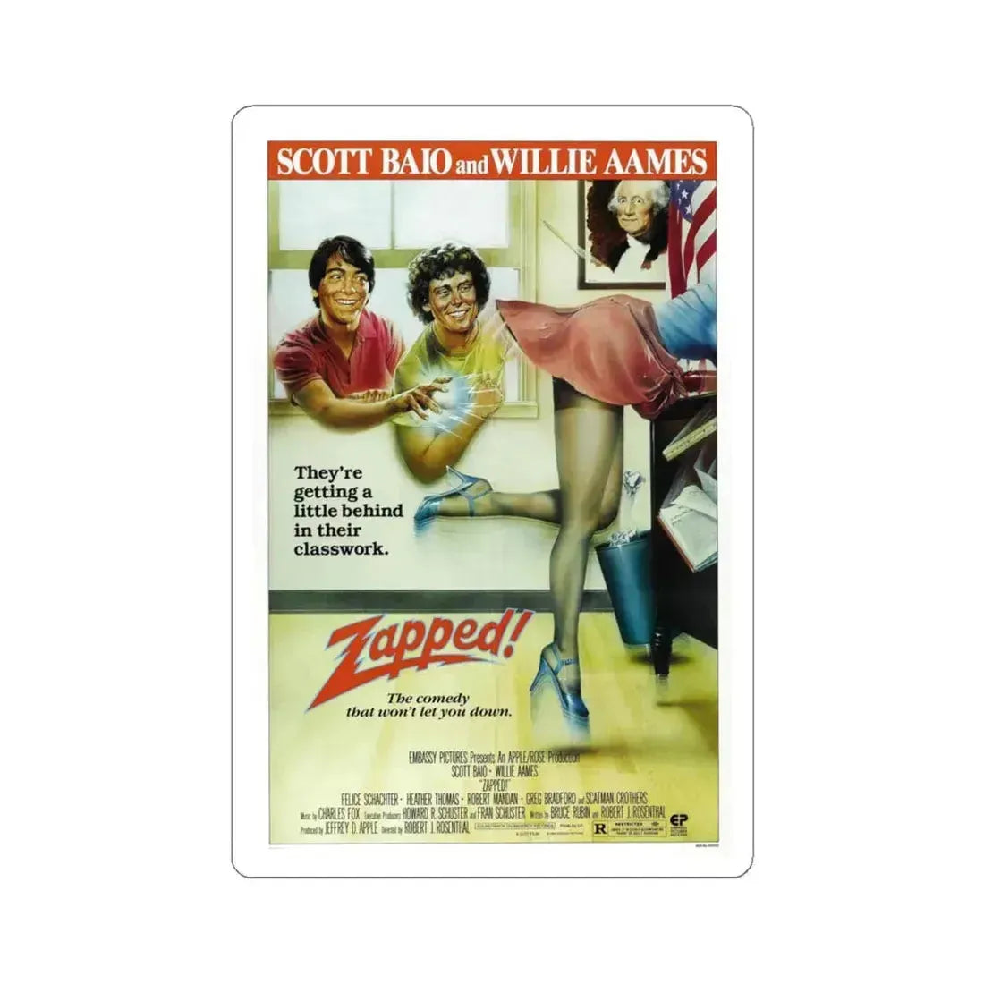 ZAPPED 1982 Movie Poster - STICKER Vinyl Kiss-Cut Decal - The Sticker Space