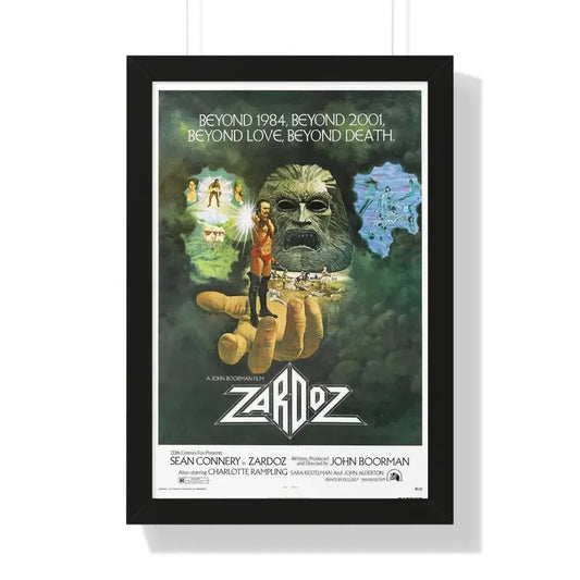 ZARDOZ 1974 - Framed Movie Poster 16″ x 24″ Black - The Sticker Space