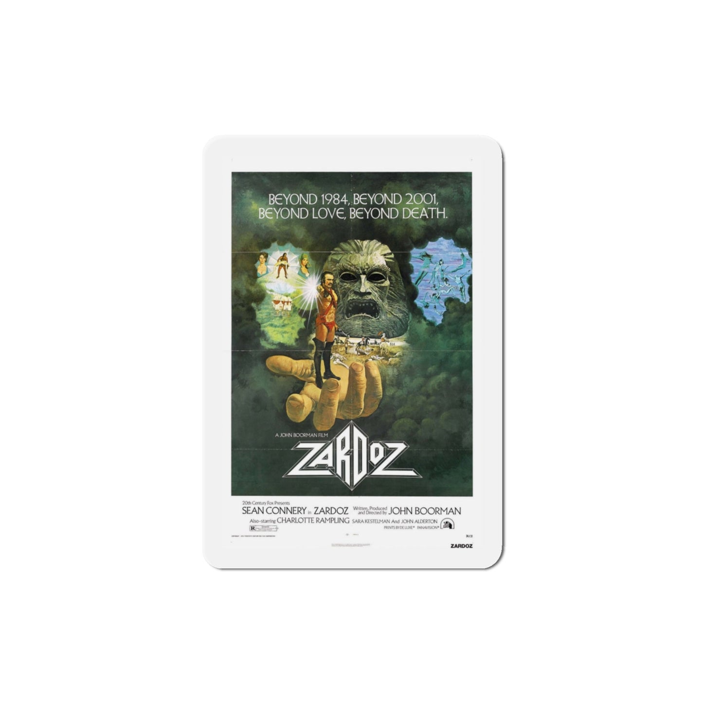 Zardoz 1974 Movie Poster Die-Cut Magnet-3" x 3"-The Sticker Space