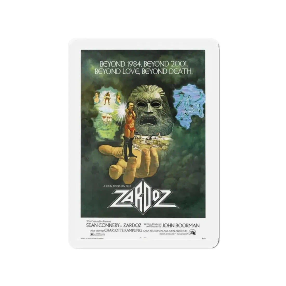 ZARDOZ 1974 Movie Poster - Refrigerator Magnet 2 Inch - The Sticker Space