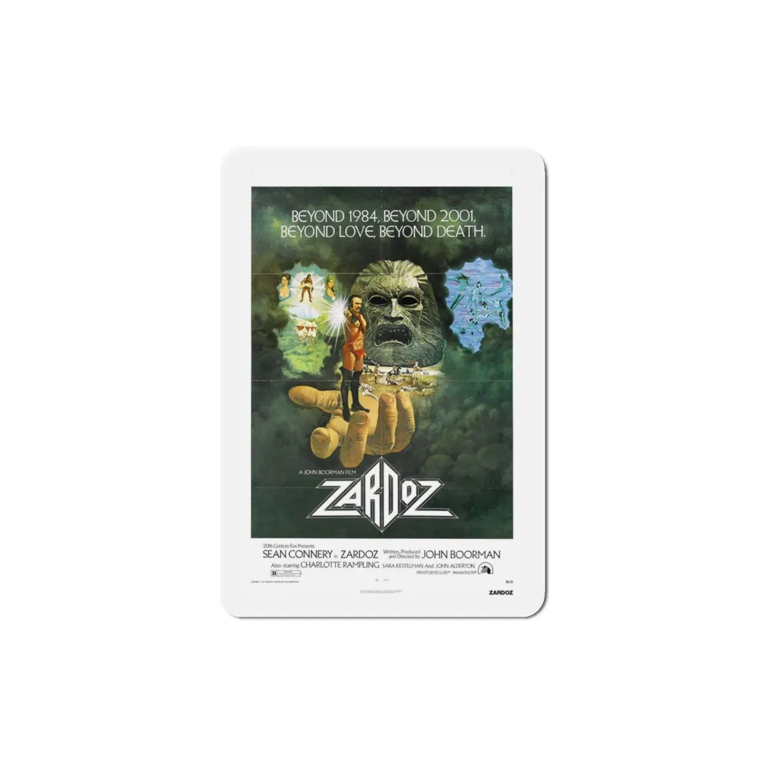 Zardoz 1974 Movie Poster Refrigerator Magnet 3 Inch - The Sticker Space