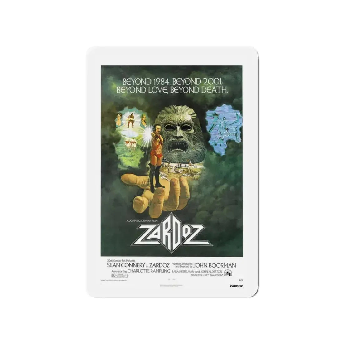 ZARDOZ 1974 Movie Poster - Refrigerator Magnet 3 Inch - The Sticker Space