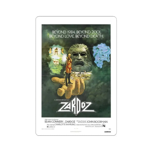 Zardoz 1974 Movie Poster - STICKER Vinyl Kiss-Cut Decal 2 Inch White - The Sticker Space