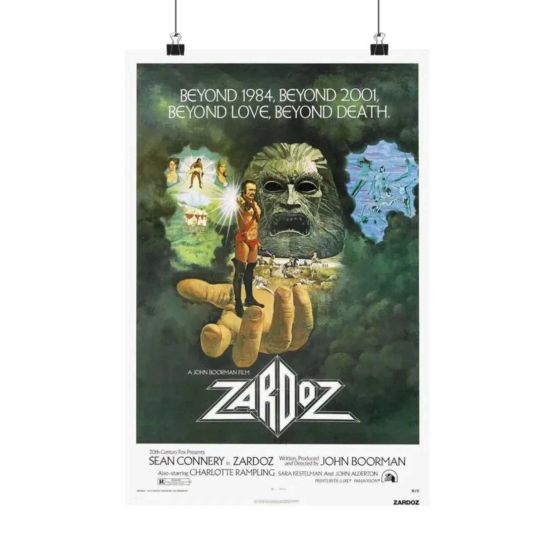 ZARDOZ 1974 - Paper Movie Poster 12″ x 18″ Matte - The Sticker Space