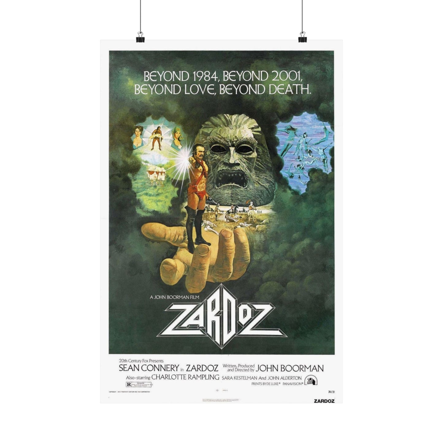 ZARDOZ 1974 - Paper Movie Poster-20″ x 30″-The Sticker Space