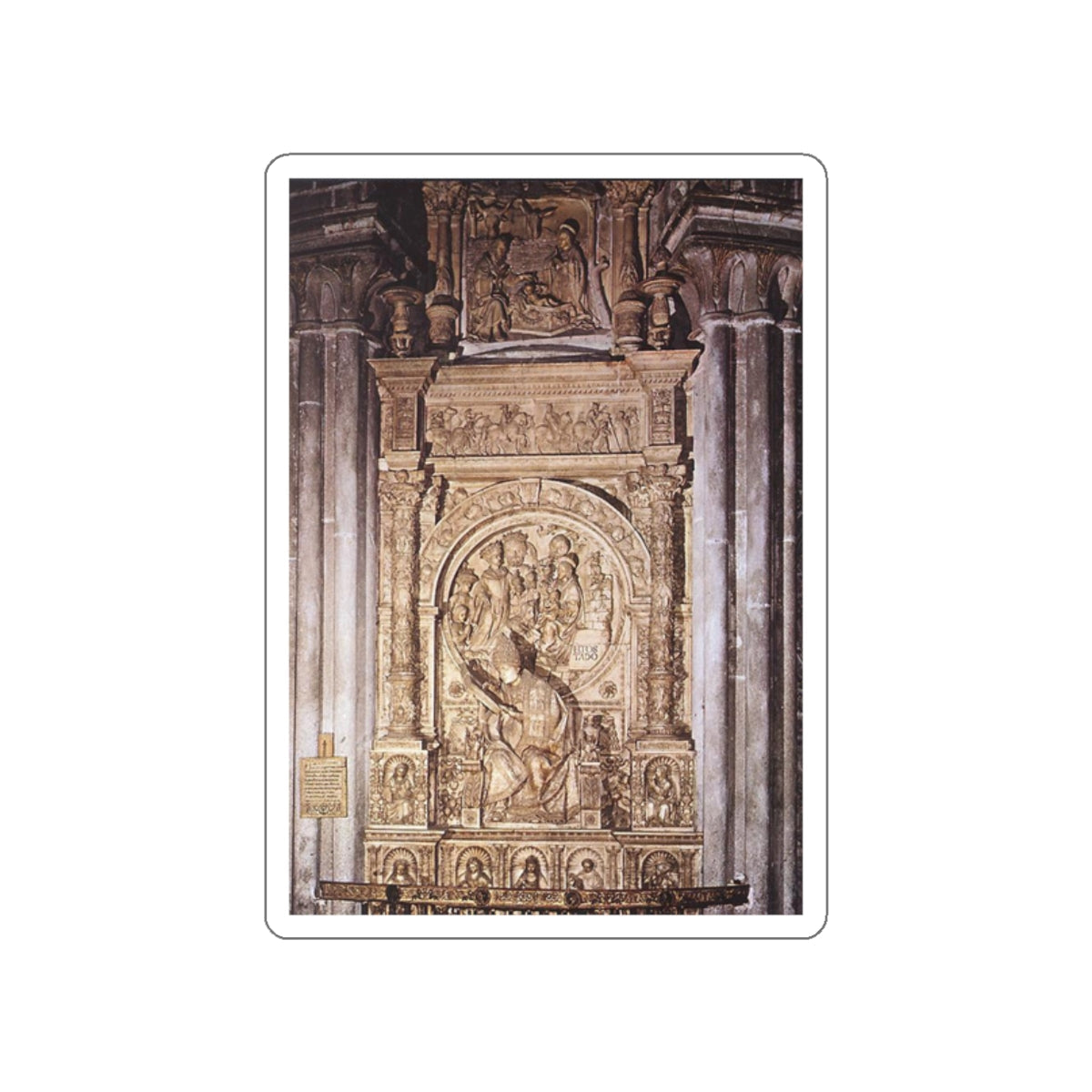 ZARZA, Vasco de la - Tomb of Don Alonso de Madrigal (Artwork) STICKER Vinyl Die-Cut Decal-White-The Sticker Space