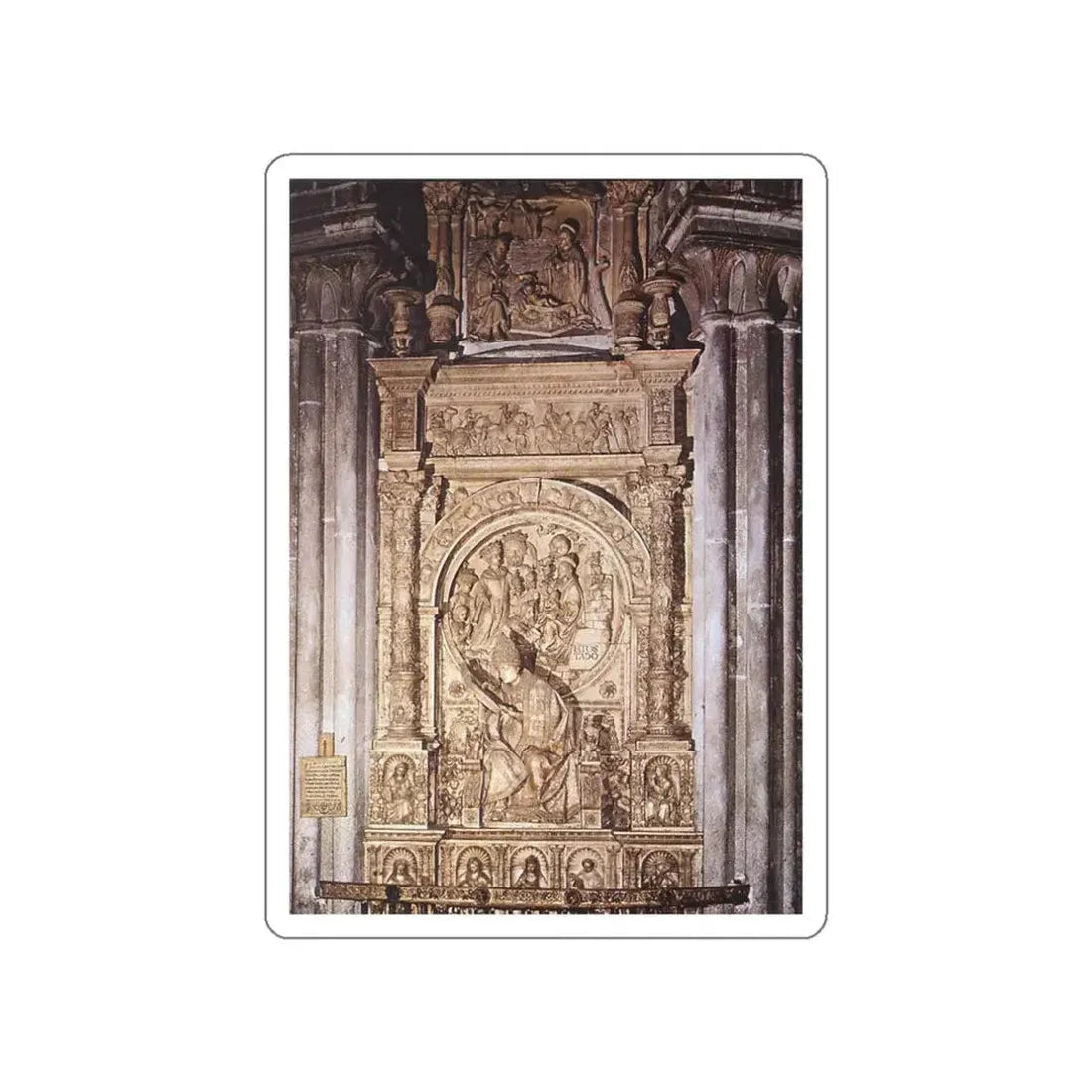 ZARZA, Vasco de la - Tomb of Don Alonso de Madrigal (Artwork) STICKER Vinyl Die-Cut Decal White Die-Cut 3 Inch - The Sticker Space