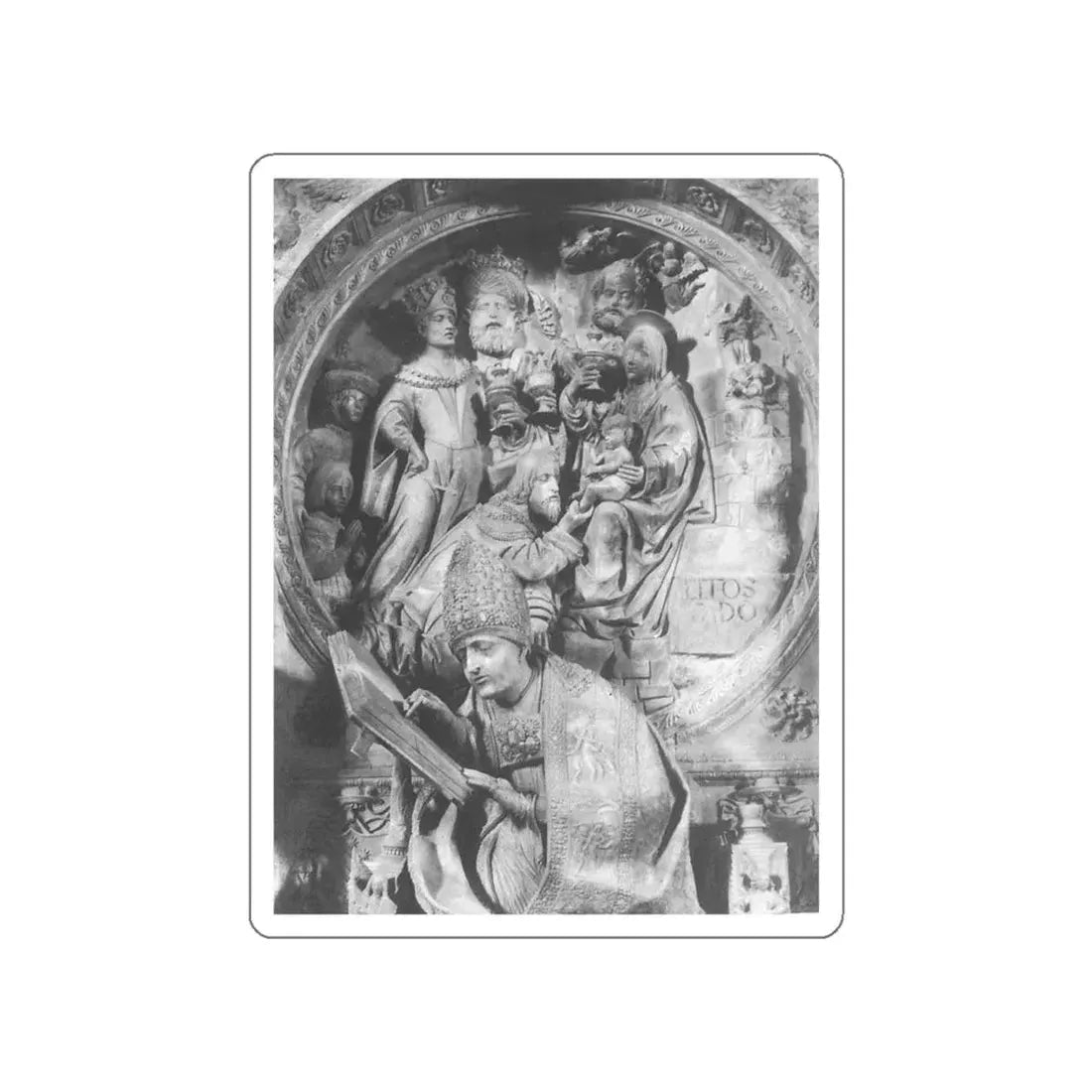 ZARZA, Vasco de la - Tomb of Don Alonso de Madrigal (detail)2 (Artwork) STICKER Vinyl Die-Cut Decal White Die-Cut 4 Inch - The Sticker Space