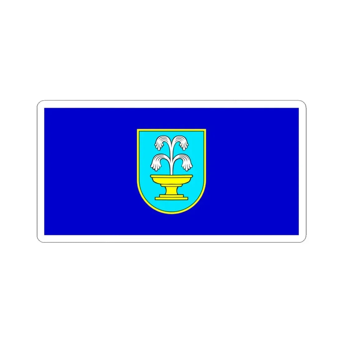 Zastava Funtane (Croatia) STICKER Vinyl Kiss-Cut Decal 3 Inch White - The Sticker Space