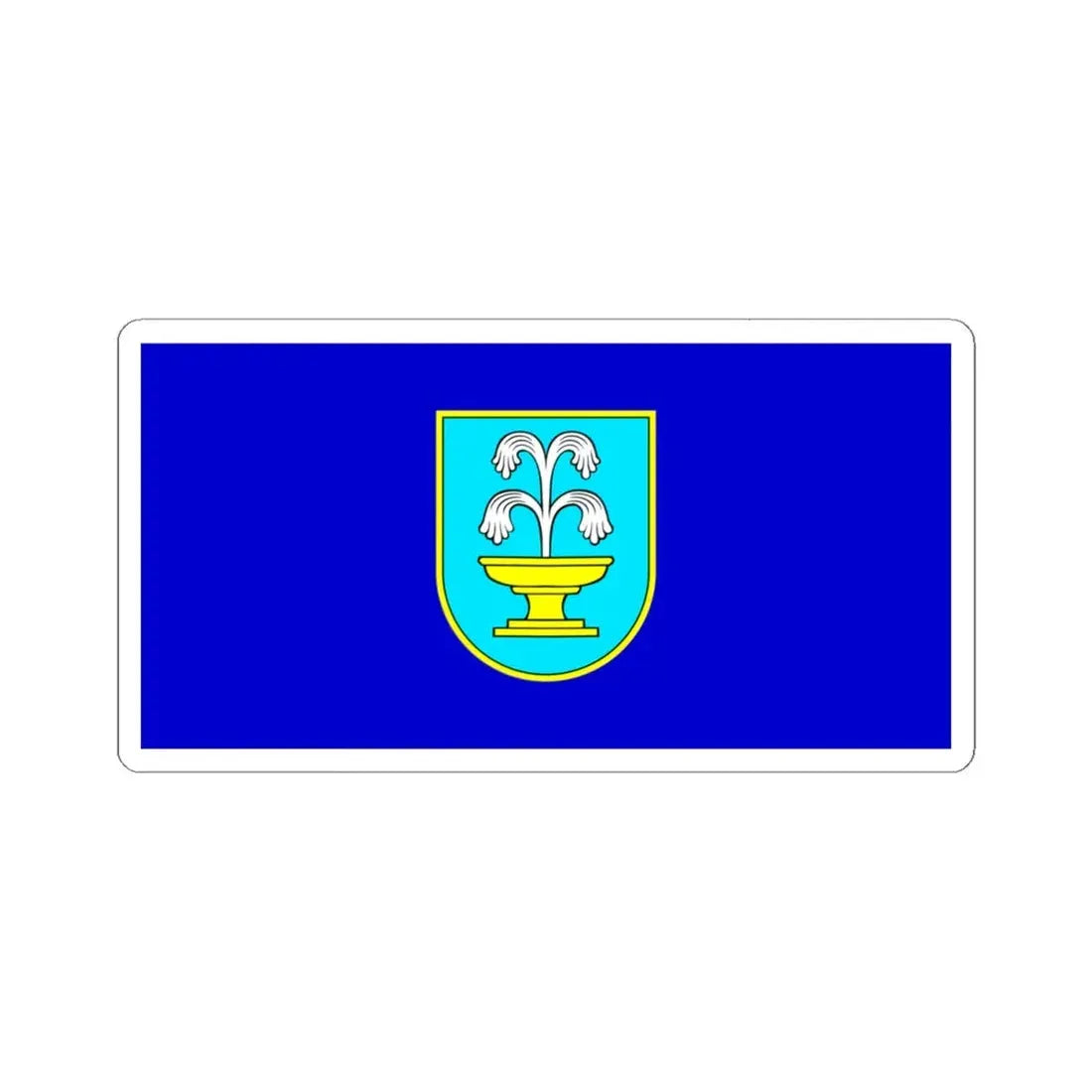 Zastava Funtane (Croatia) STICKER Vinyl Kiss-Cut Decal 4 Inch White - The Sticker Space