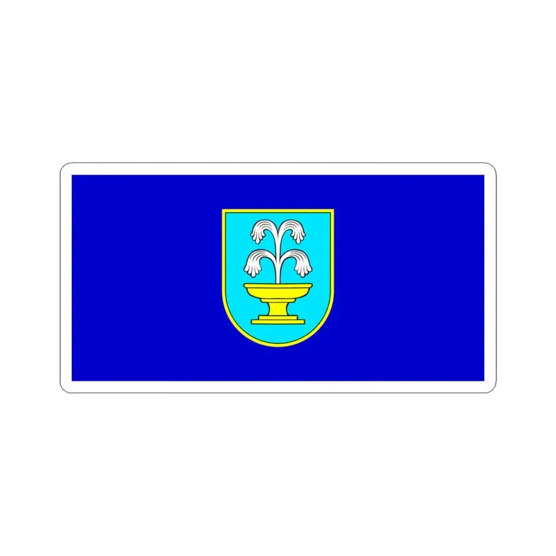 Zastava Funtane (Croatia) STICKER Vinyl Kiss-Cut Decal 6 Inch White - The Sticker Space