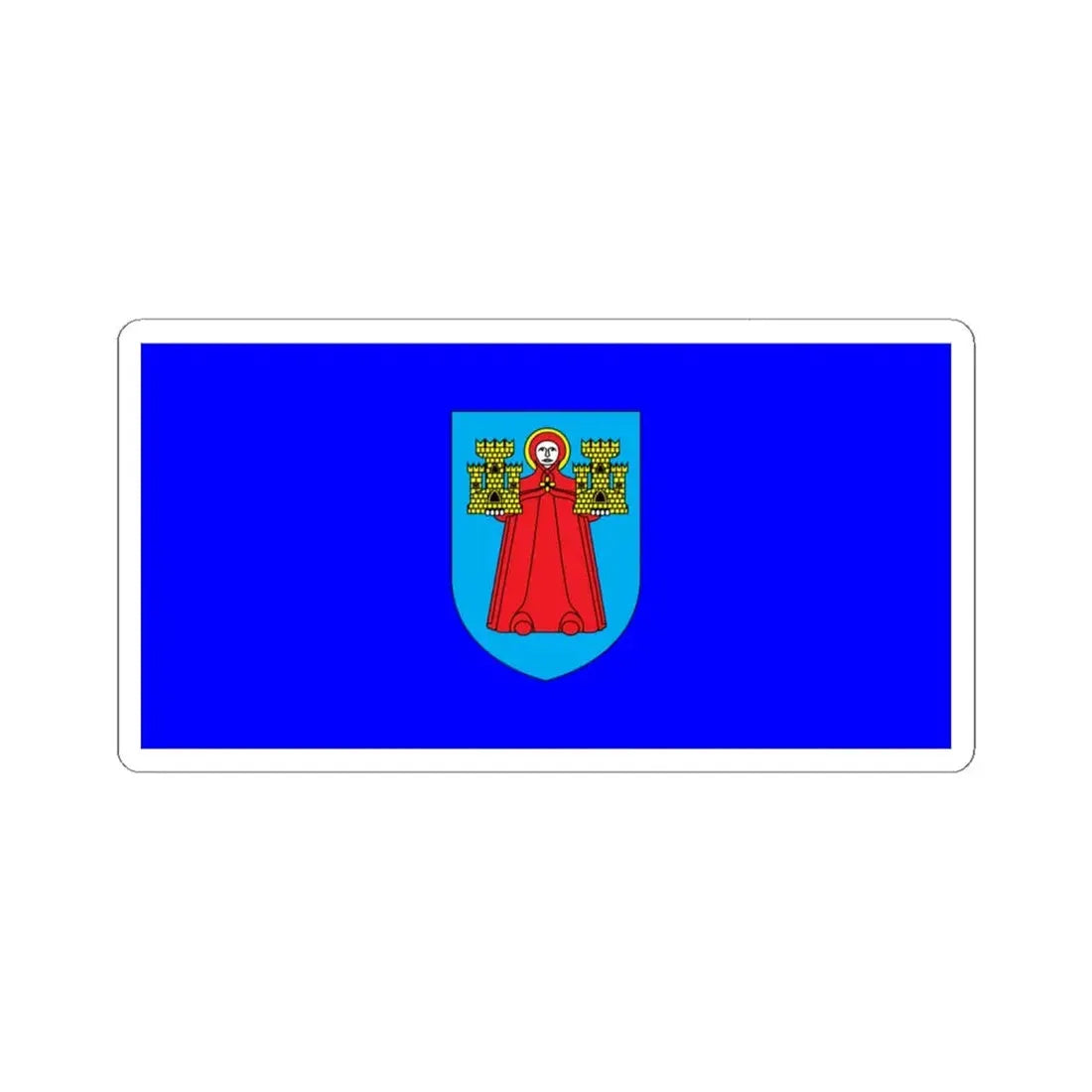 Zastava Kanfanara (Croatia) STICKER Vinyl Kiss-Cut Decal 4 Inch White - The Sticker Space