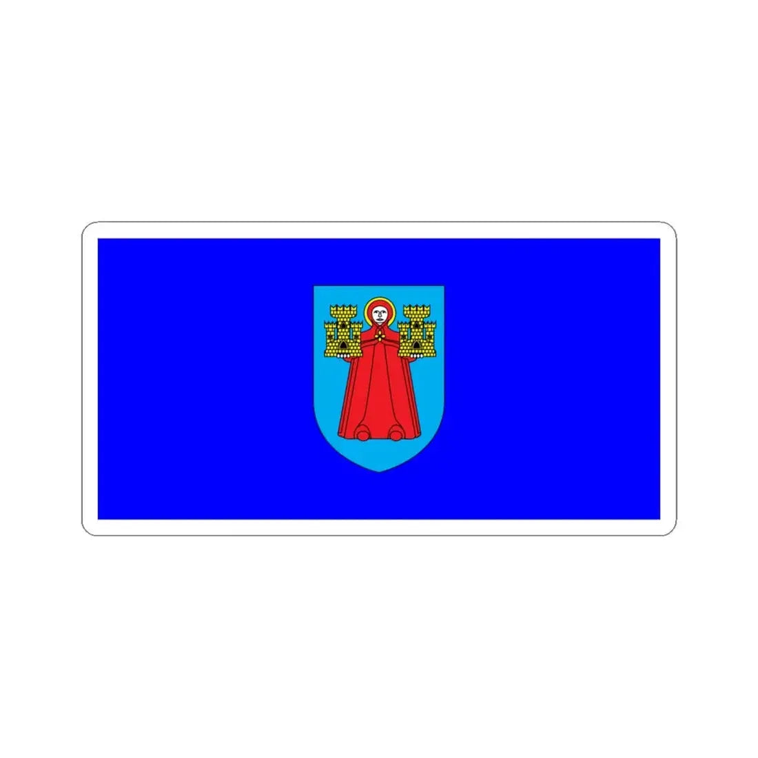 Zastava Kanfanara (Croatia) STICKER Vinyl Kiss-Cut Decal 6 Inch White - The Sticker Space