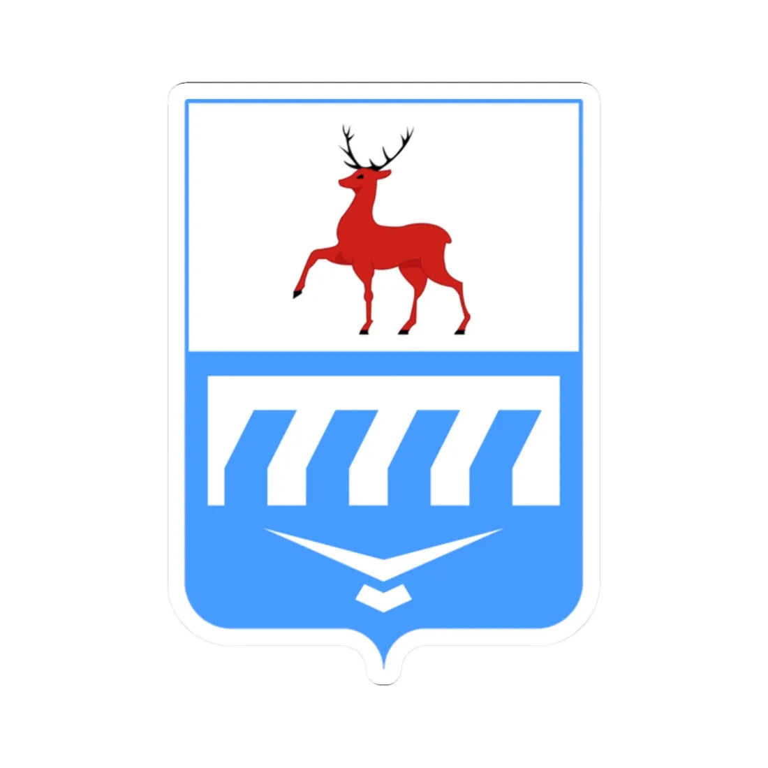 Zavolgie (Russia) (Coat of Arms) STICKER Vinyl Kiss-Cut Decal 2 Inch White - The Sticker Space