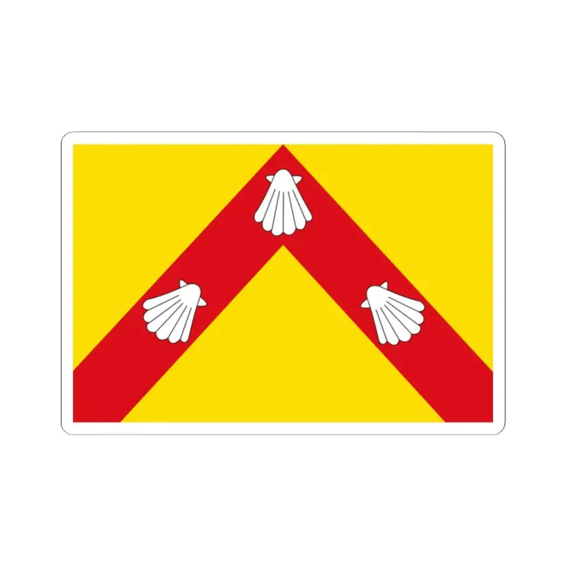 Zedelgem vlag (Belgium) STICKER Vinyl Kiss-Cut Decal 2 Inch White - The Sticker Space