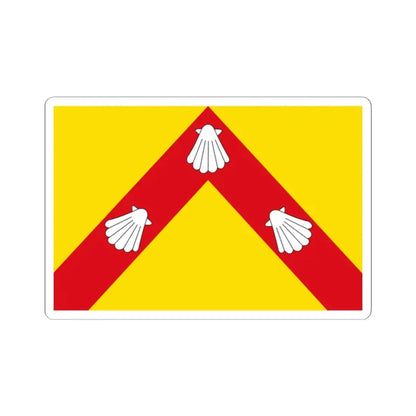 Zedelgem vlag (Belgium) STICKER Vinyl Kiss-Cut Decal 2 Inch White - The Sticker Space