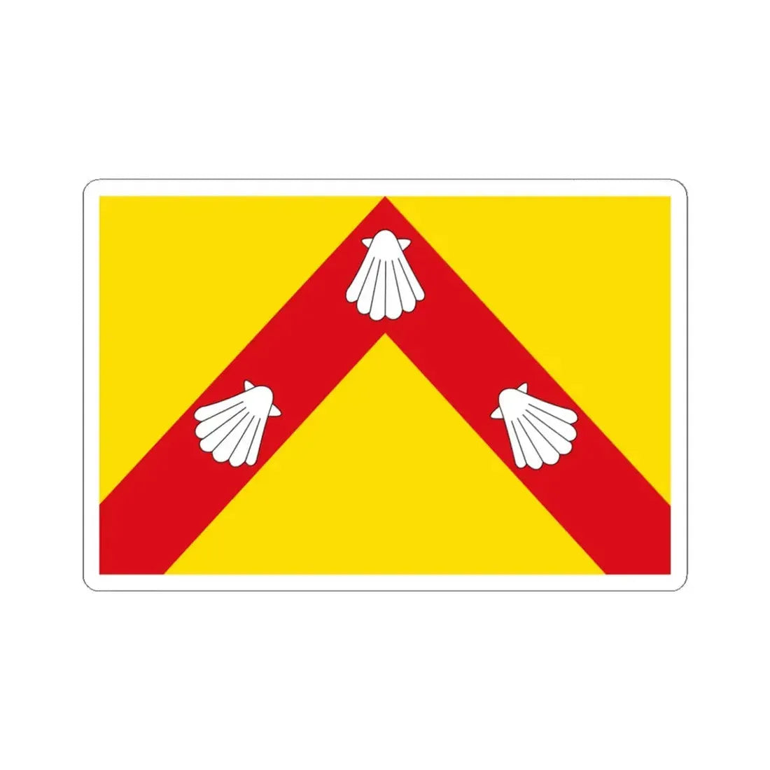 Zedelgem vlag (Belgium) STICKER Vinyl Kiss-Cut Decal 3 Inch White - The Sticker Space