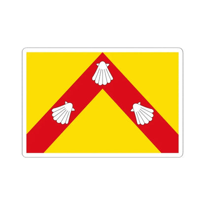 Zedelgem vlag (Belgium) STICKER Vinyl Kiss-Cut Decal 3 Inch White - The Sticker Space