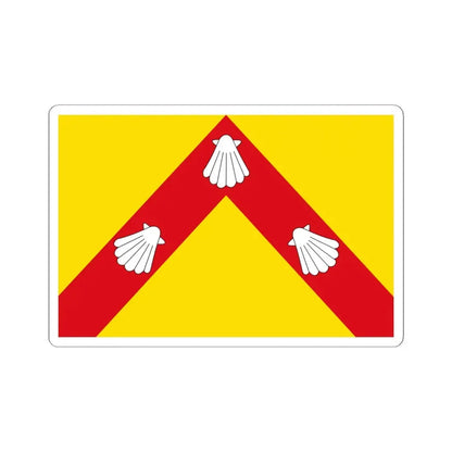 Zedelgem vlag (Belgium) STICKER Vinyl Kiss-Cut Decal 4 Inch White - The Sticker Space
