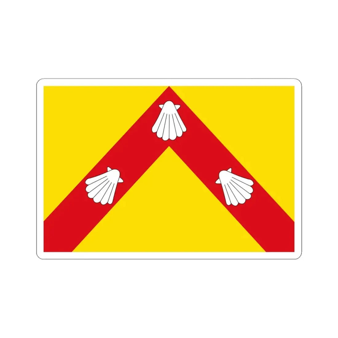 Zedelgem vlag (Belgium) STICKER Vinyl Kiss-Cut Decal 6 Inch White - The Sticker Space