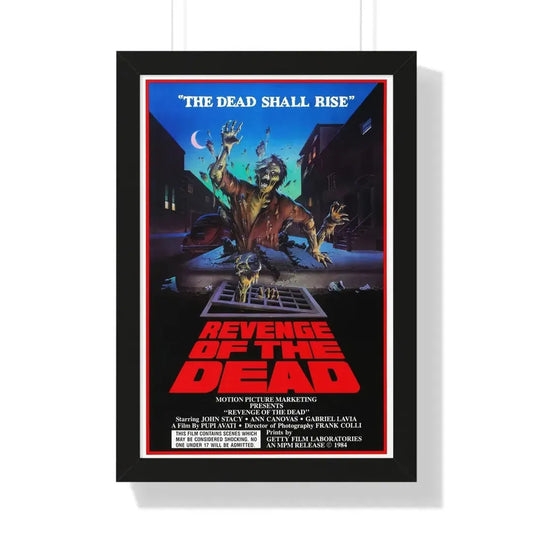 ZEDER (REVENGE OF THE DEAD) 1983 - Framed Movie Poster 16″ x 24″ Black - The Sticker Space