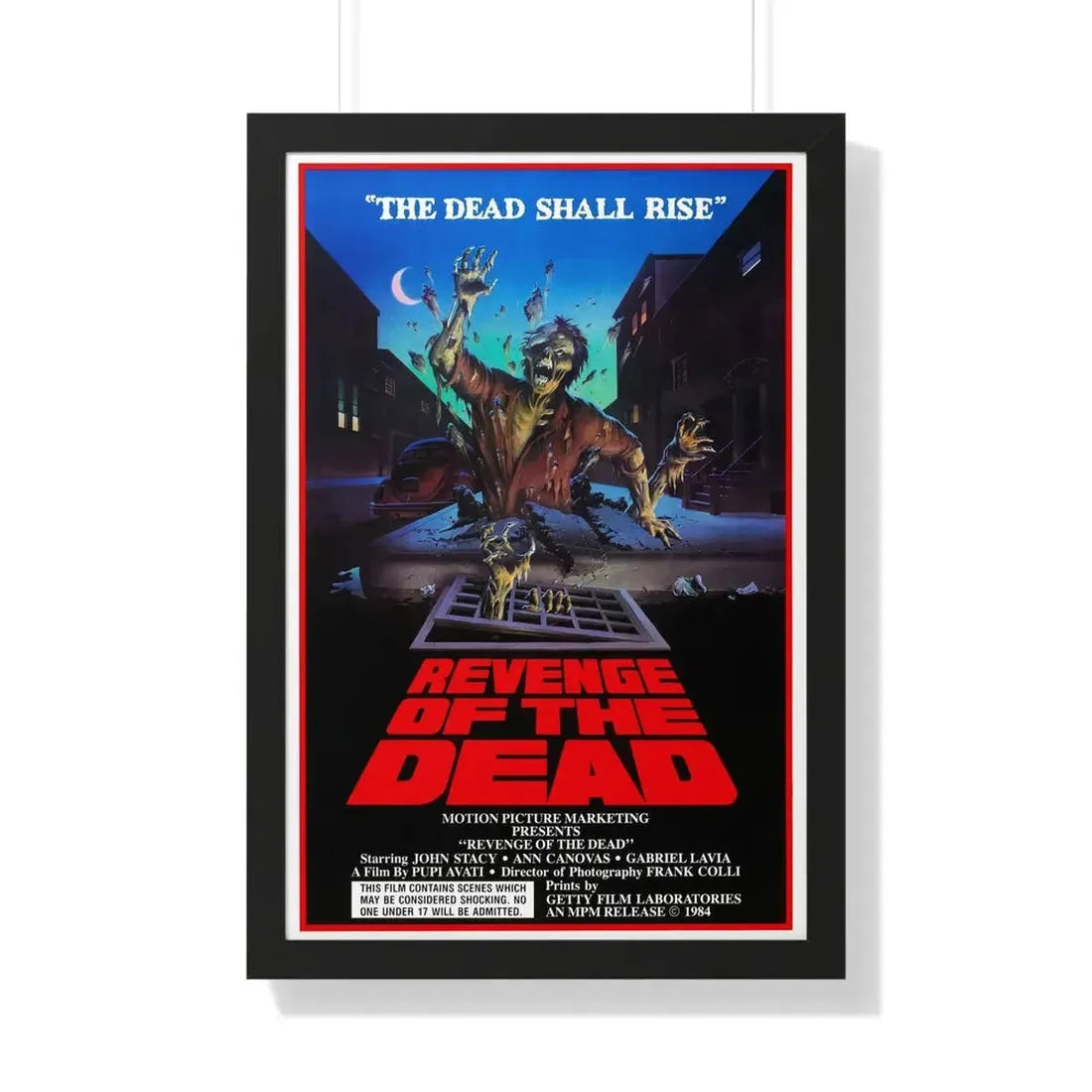 ZEDER (REVENGE OF THE DEAD) 1983 - Framed Movie Poster 20" x 30" Black - The Sticker Space
