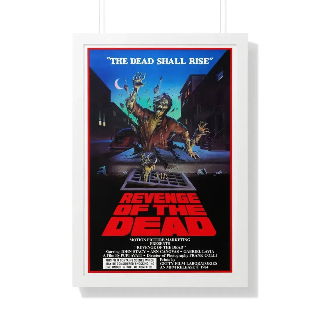 ZEDER (REVENGE OF THE DEAD) 1983 - Framed Movie Poster 20" x 30" White - The Sticker Space