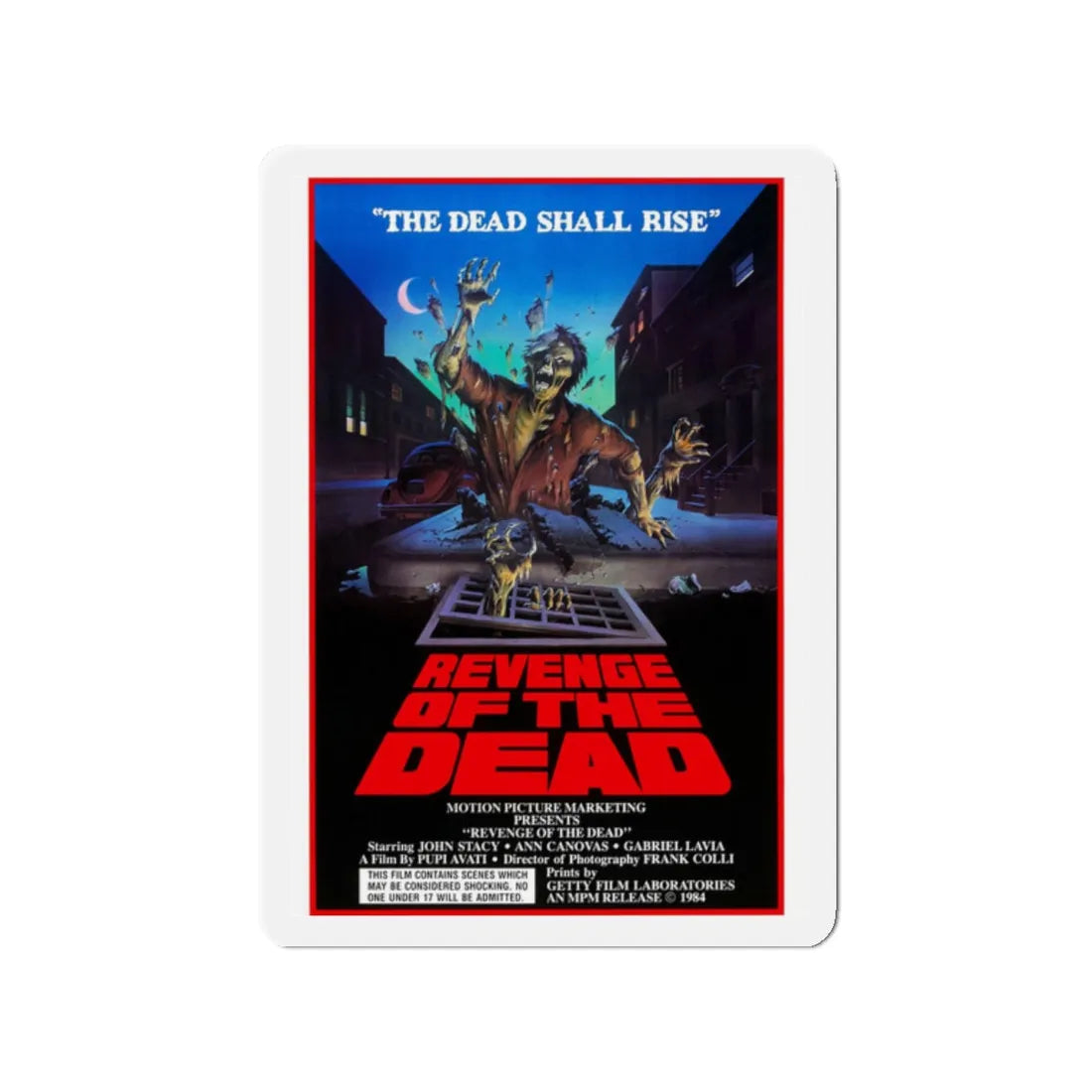 ZEDER (REVENGE OF THE DEAD) 1983 Movie Poster - Refrigerator Magnet 2 Inch - The Sticker Space