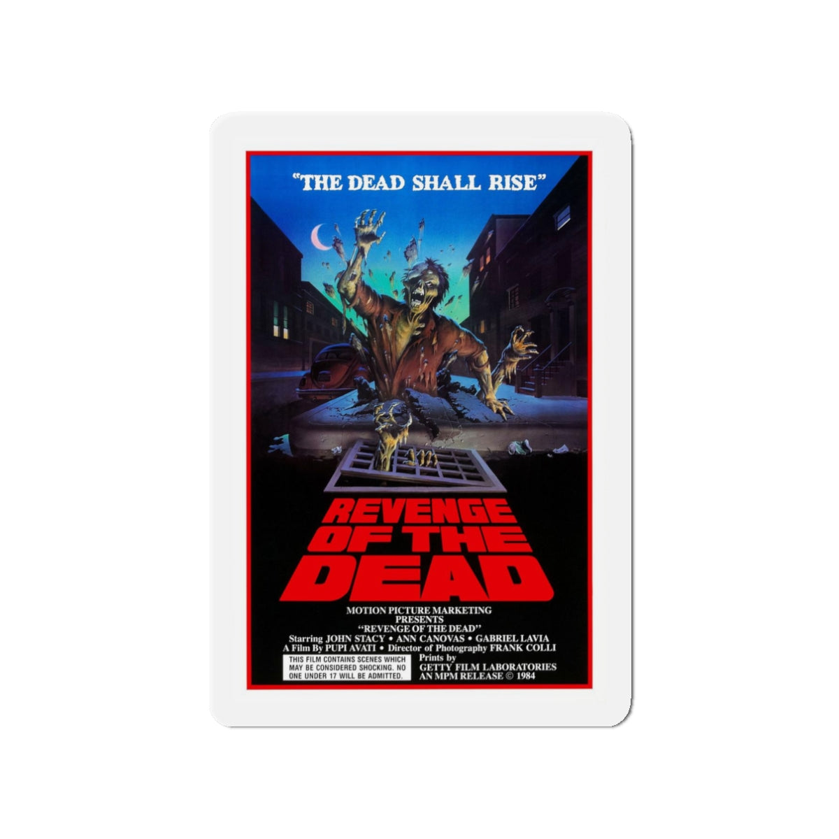 ZEDER (REVENGE OF THE DEAD) 1983 Movie Poster - Refrigerator Magnet-3" x 3"-The Sticker Space