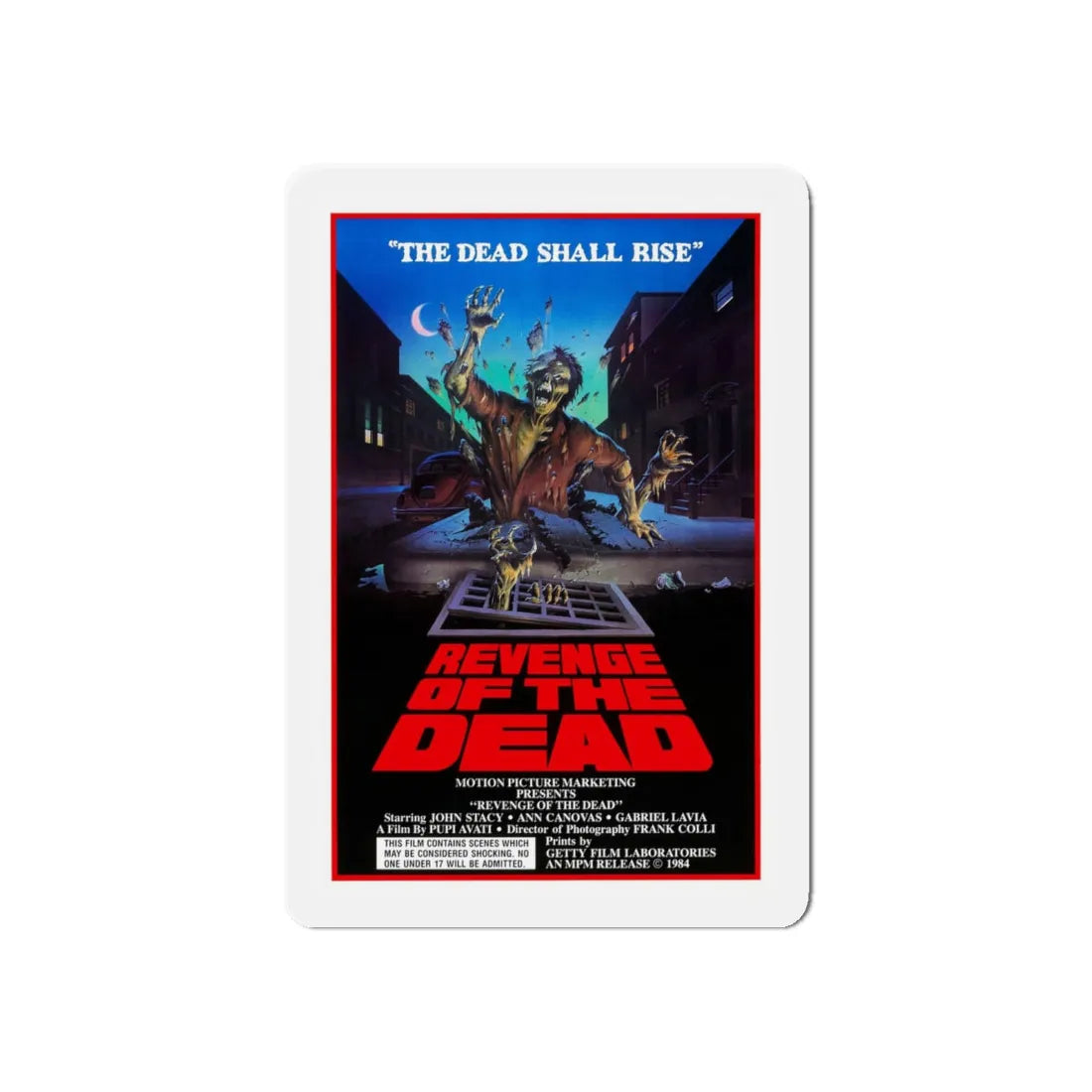 ZEDER (REVENGE OF THE DEAD) 1983 Movie Poster - Refrigerator Magnet 6 Inch - The Sticker Space