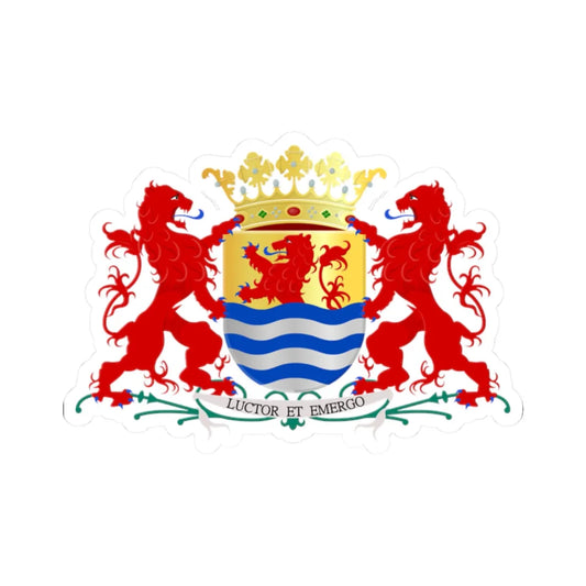Zeeland wapen (Netherlands) (Coat of Arms) STICKER Vinyl Kiss-Cut Decal 2 Inch White - The Sticker Space