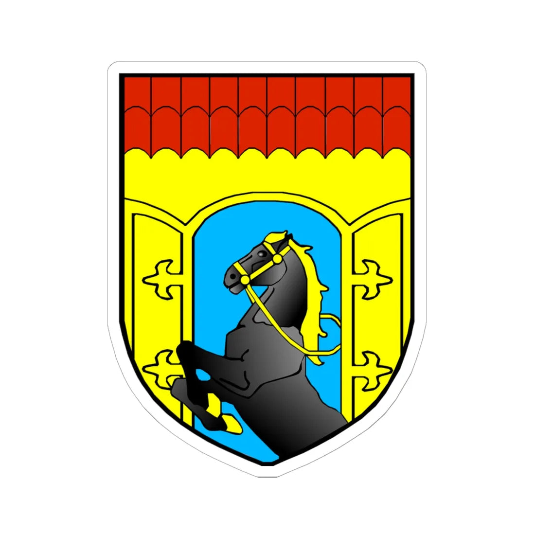 Zelva coat (Belarus) (Coat of Arms) STICKER Vinyl Kiss-Cut Decal - The Sticker Space