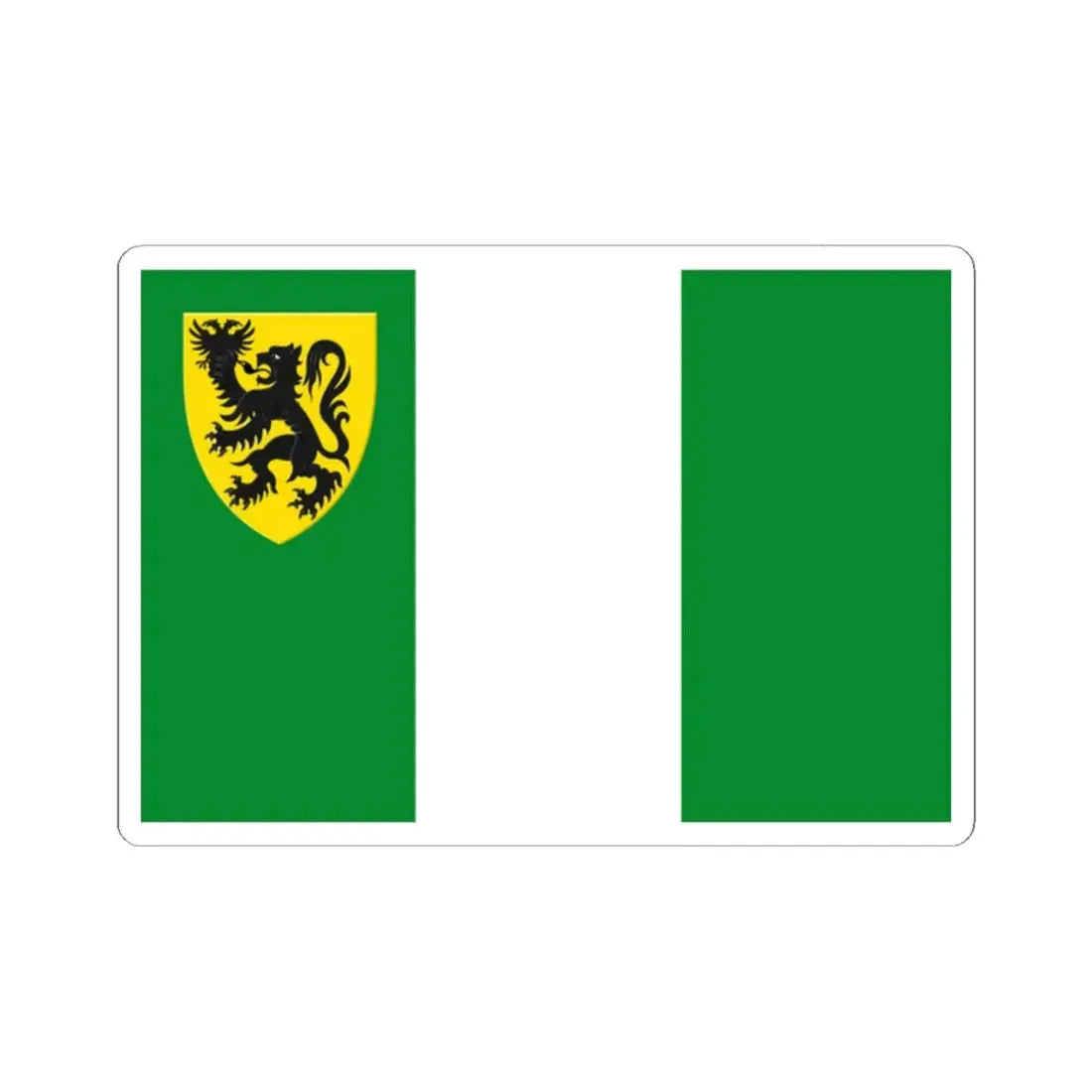 Zelzate vlag (Belgium) STICKER Vinyl Kiss-Cut Decal 2 Inch White - The Sticker Space